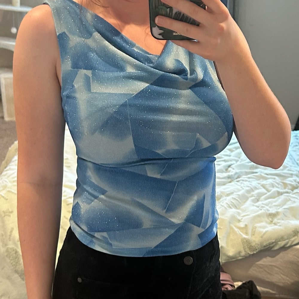 Soft Y2K cowl drape tank
